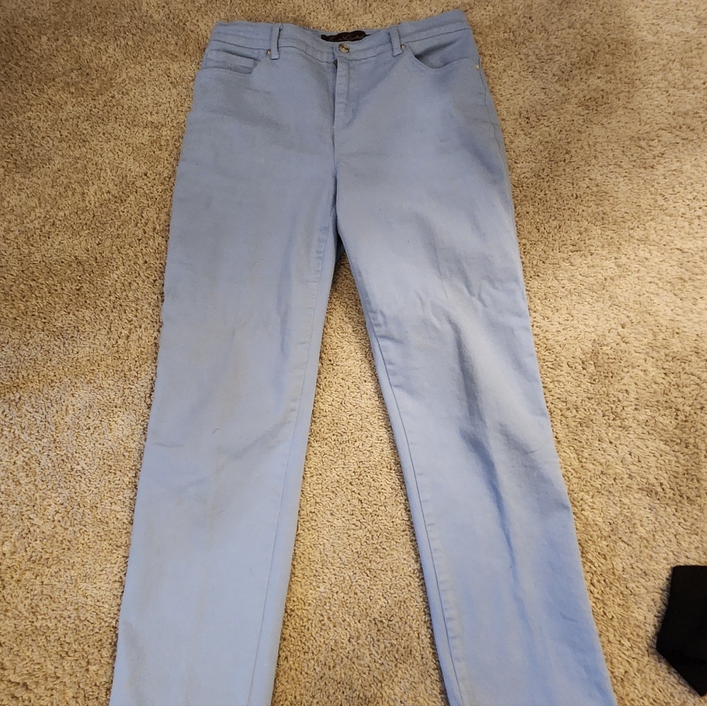 Gloria Vanderbilt Light Blue Straight-Leg Pants
